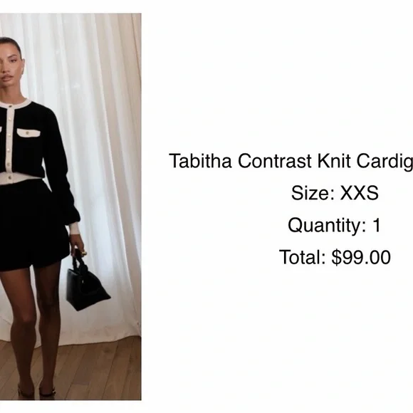 Meshki button down cardigan. Super cute and sophisticated! - Picture 3 of 3